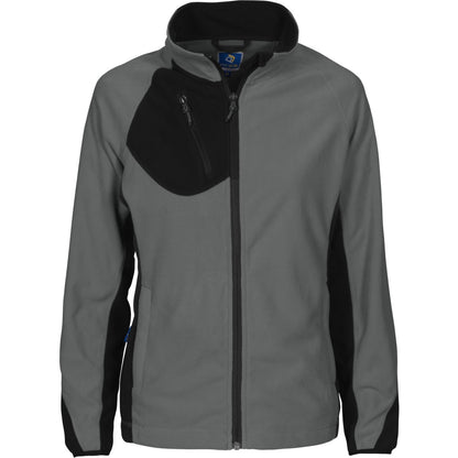 Grey - Front - Projob Womens-Ladies Prio 2326 Microfleece Raglan Fleece Jacket