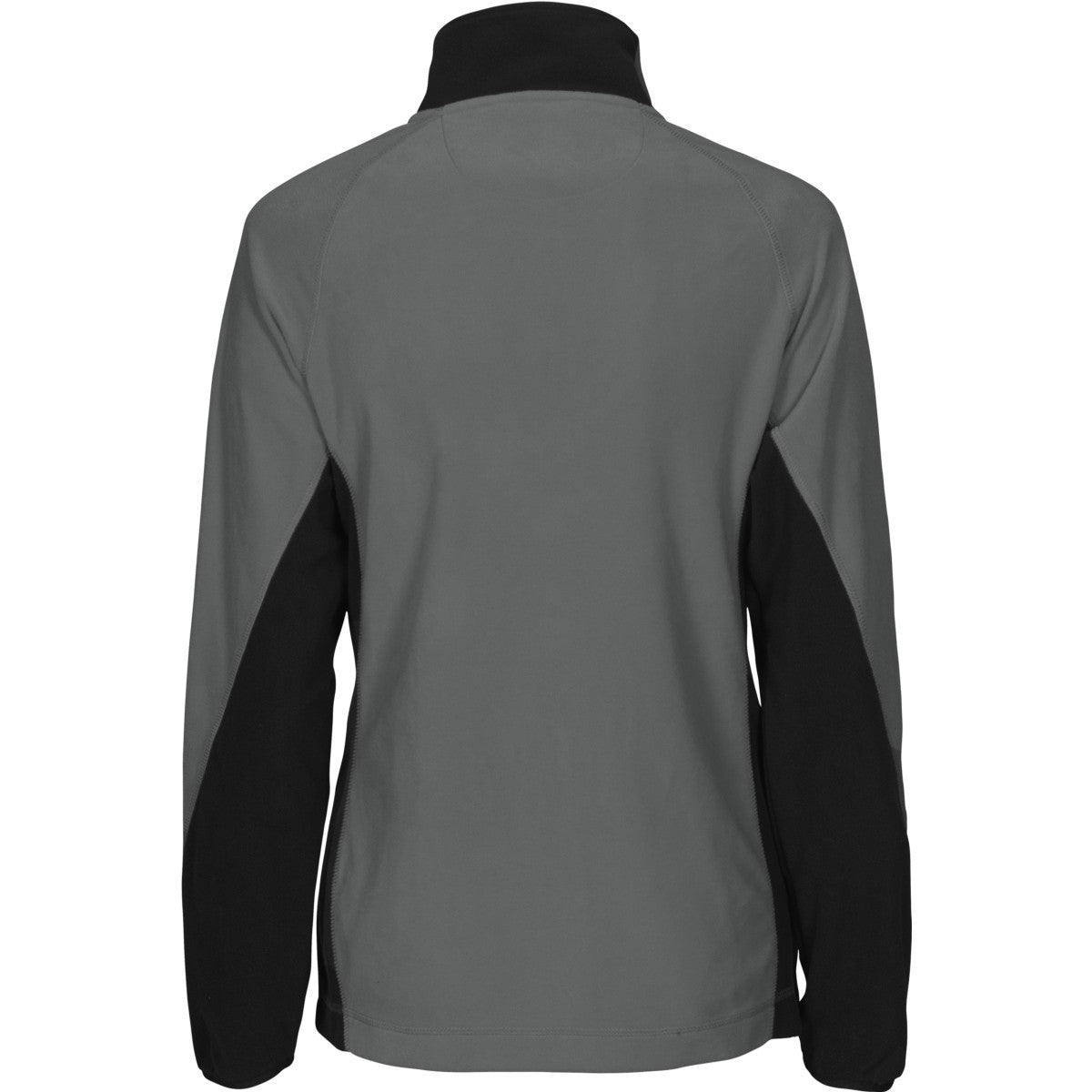 Grey - Back - Projob Womens-Ladies Prio 2326 Microfleece Raglan Fleece Jacket