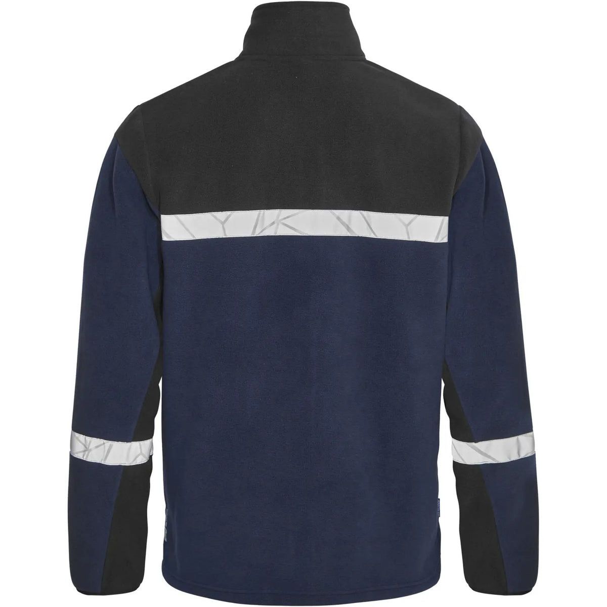 Navy-Black - Back - Projob Mens Progression 7300 Full Zip Fleece Jacket