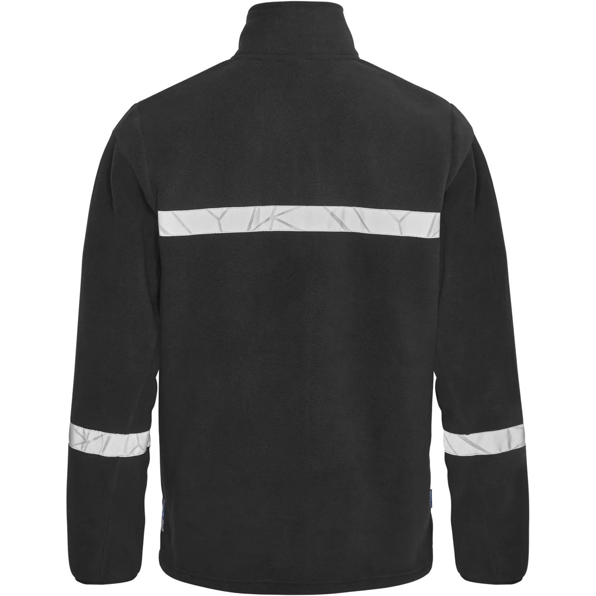 Black - Back - Projob Mens Progression 7300 Full Zip Fleece Jacket