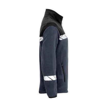Navy-Black - Side - Projob Womens-Ladies Progression 7301 Fleece Jacket