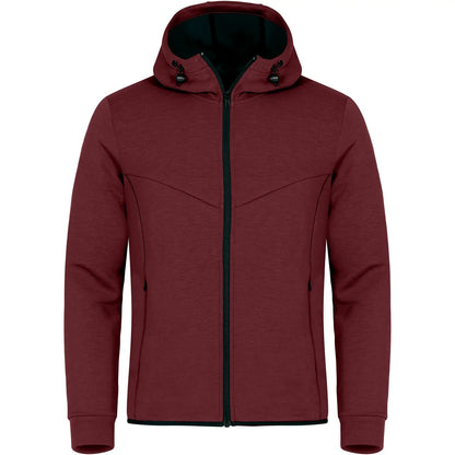Burgundy - Front - Clique Mens Hayden Polyester Hooded Jacket