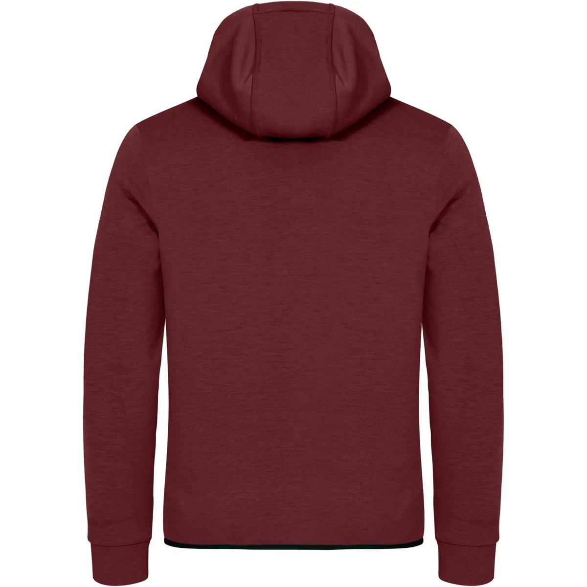 Burgundy - Back - Clique Mens Hayden Polyester Hooded Jacket