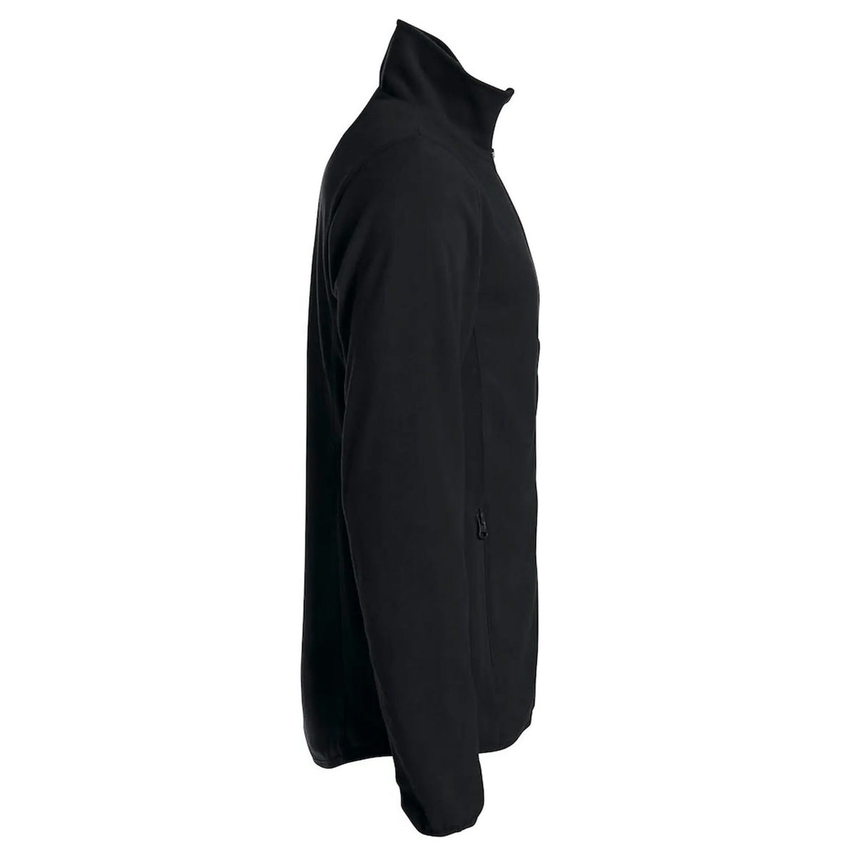 Black - Side - Clique Mens Basic Microfleece Jacket