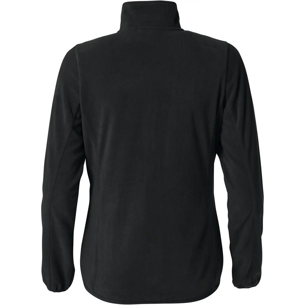 Black - Back - Clique Womens-Ladies Basic Microfleece Fleece Jacket