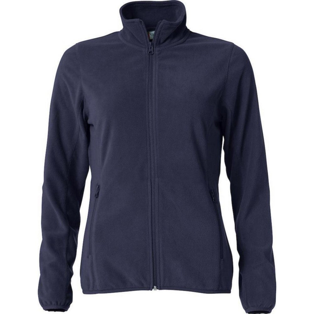 Dark Navy - Front - Clique Womens-Ladies Basic Microfleece Fleece Jacket