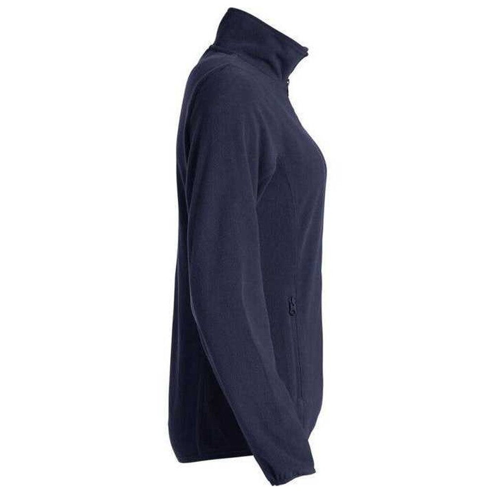 Dark Navy - Side - Clique Womens-Ladies Basic Microfleece Fleece Jacket