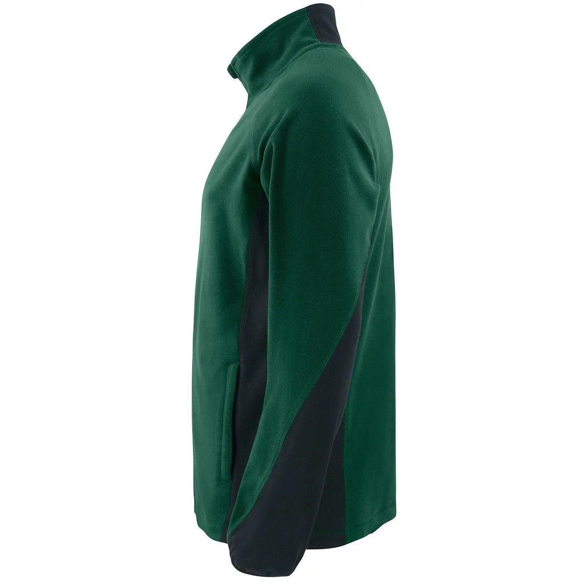 Forest Green - Lifestyle - Projob Mens Prio Microfleece Raglan Fleece Jacket