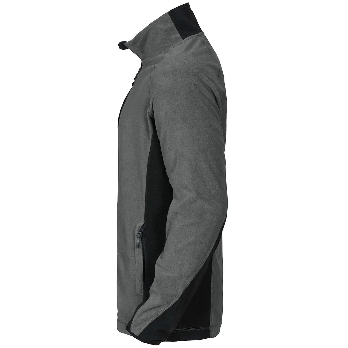 Grey - Lifestyle - Projob Mens Prio Microfleece Raglan Fleece Jacket
