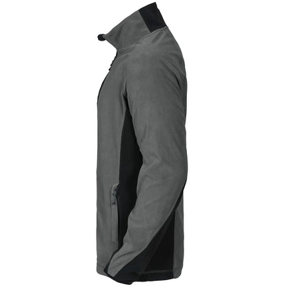 Grey - Lifestyle - Projob Mens Prio Microfleece Raglan Fleece Jacket