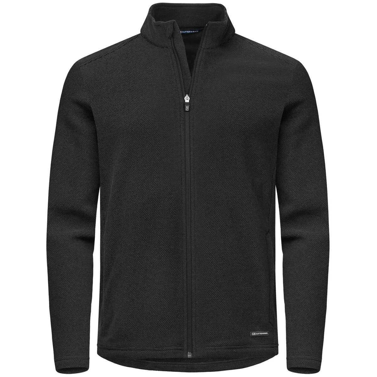 Black - Front - Cutter & Buck Mens Hunts Point Full Zip Fleece Jacket