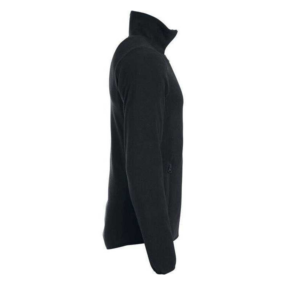 Black - Side - Clique Mens Basic Polar Fleece Jacket