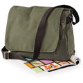 Vintage Military Green - Pack Shot - Quadra Vintage Canvas Despatch Bag - 14 Litres