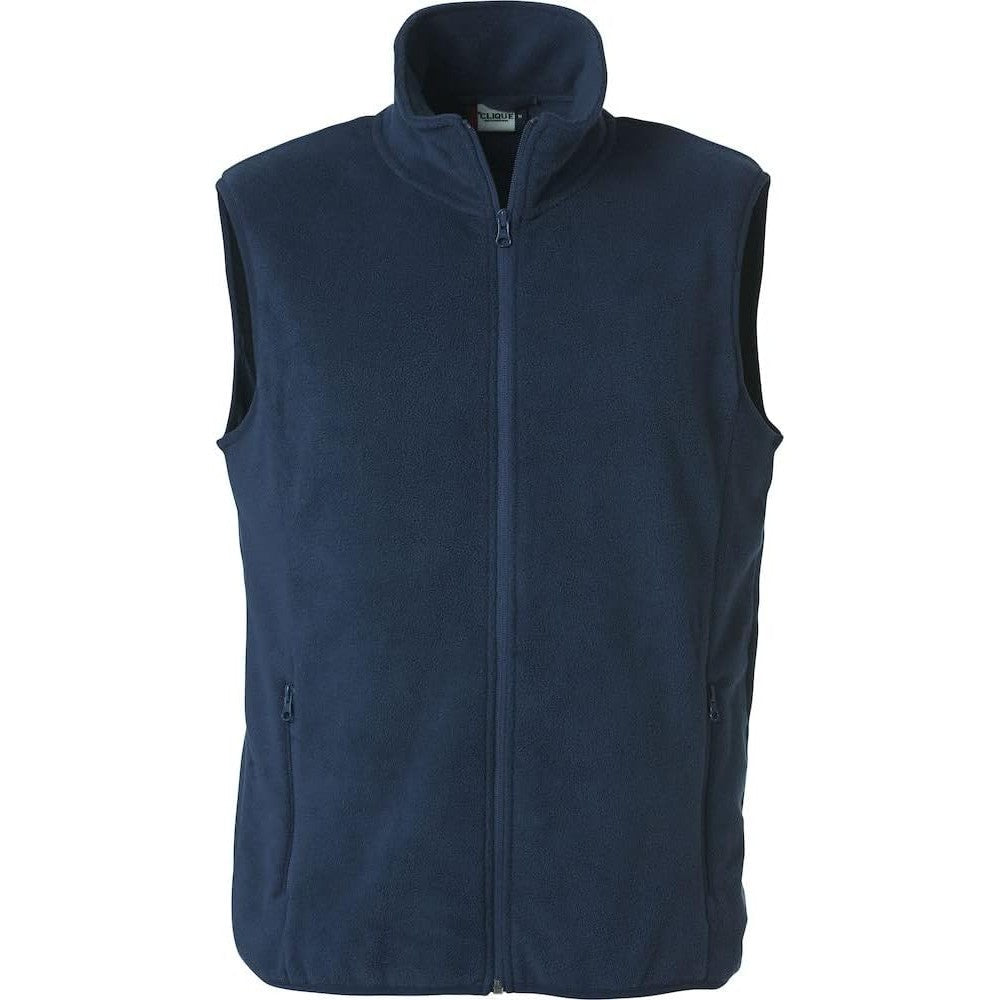 Dark Navy - Front - Clique Mens Basic Polar Fleece Gilet