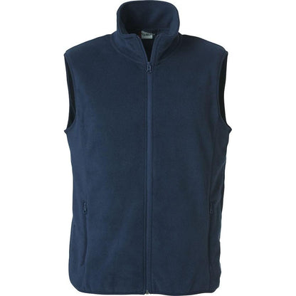 Dark Navy - Front - Clique Mens Basic Polar Fleece Gilet