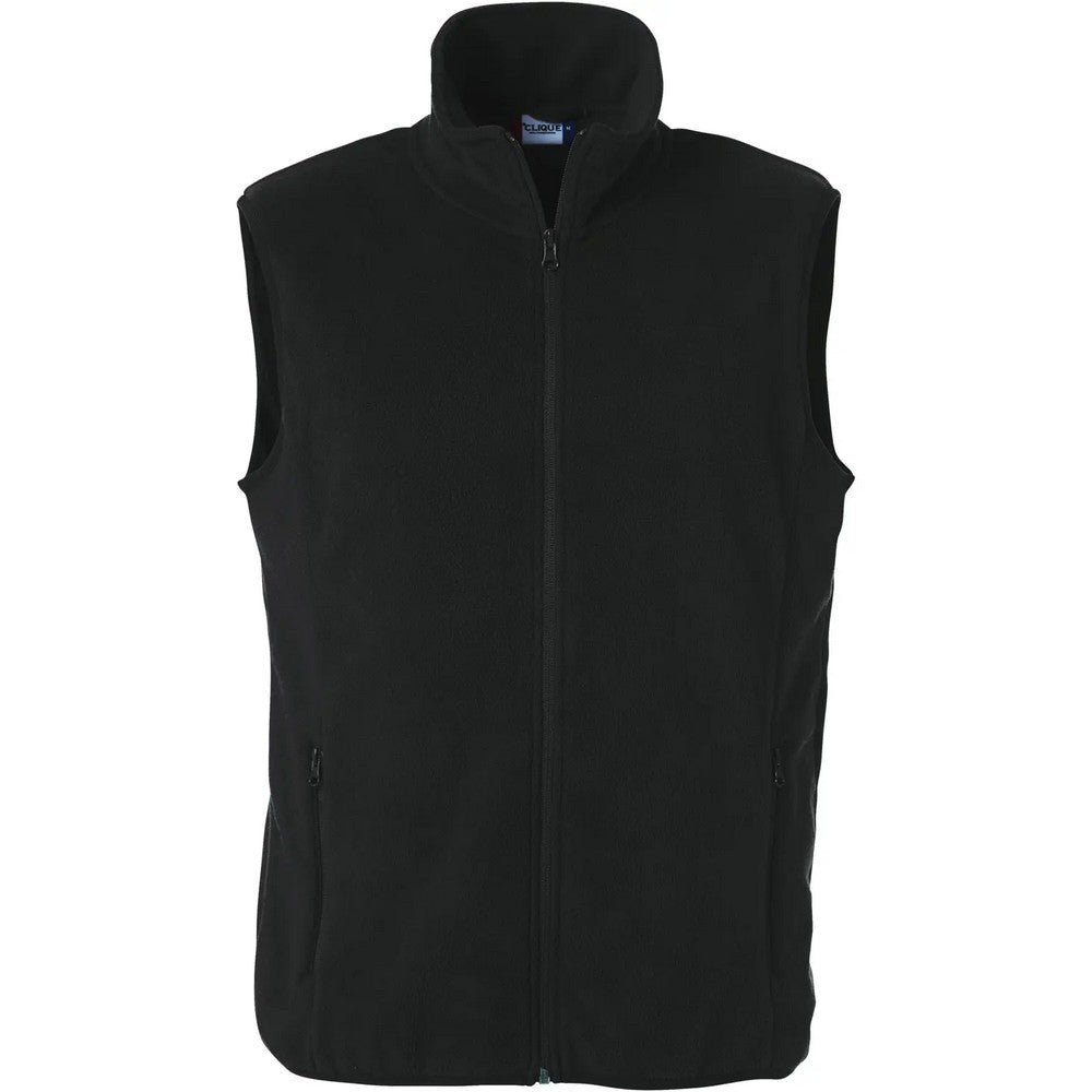 Black - Front - Clique Mens Basic Polar Fleece Gilet