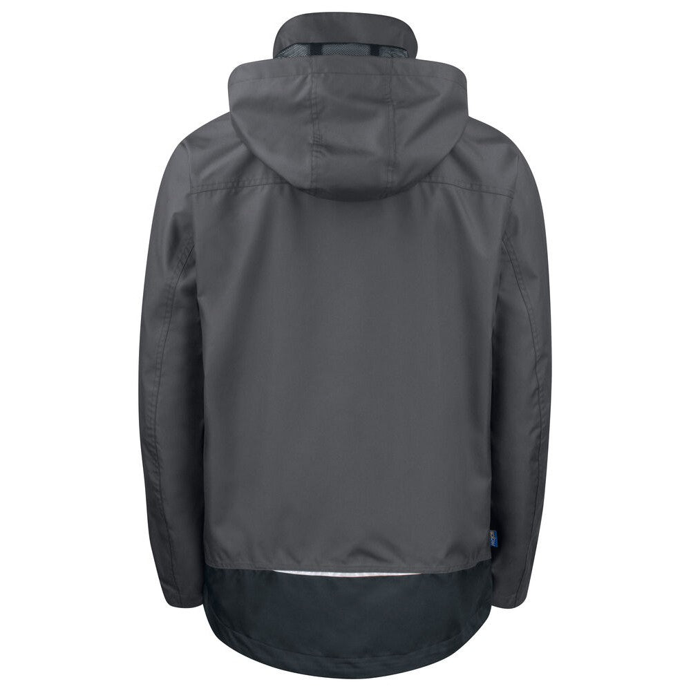 Grey - Back - Projob Mens Prio 4441 Waterproof Padded Jacket