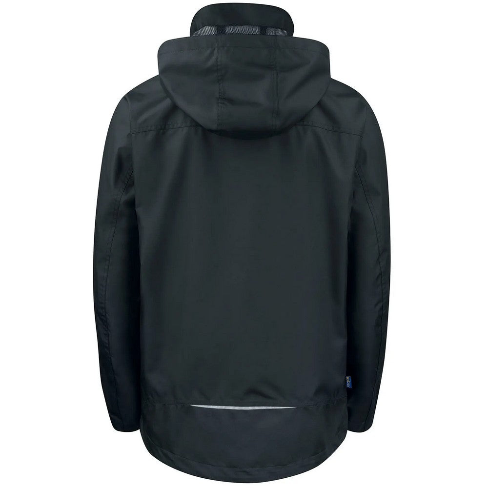 Black - Back - Projob Mens Prio 4441 Waterproof Padded Jacket