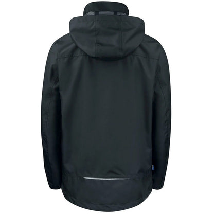 Black - Back - Projob Mens Prio 4441 Waterproof Padded Jacket