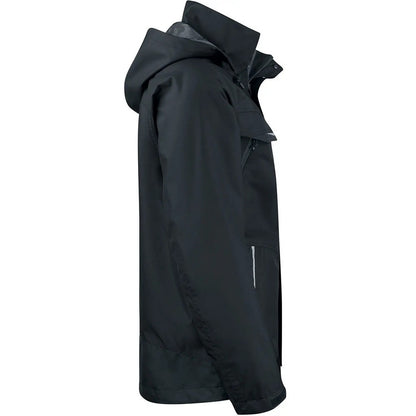 Black - Side - Projob Mens Prio 4441 Waterproof Padded Jacket