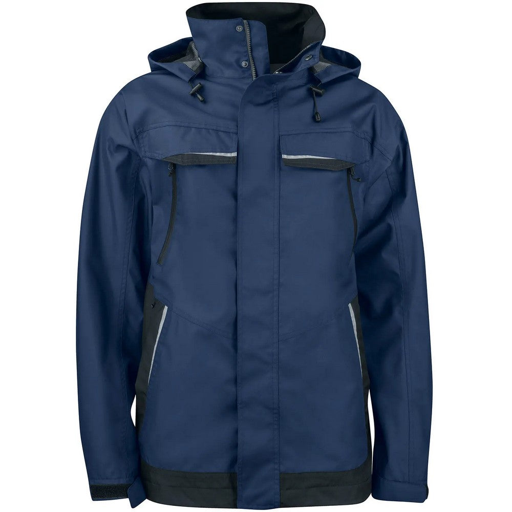 Navy - Front - Projob Mens Prio 4441 Waterproof Padded Jacket