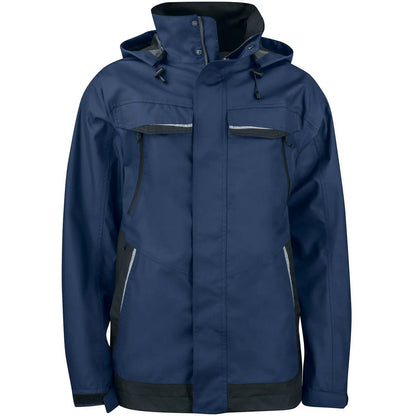 Navy - Front - Projob Mens Prio 4441 Waterproof Padded Jacket