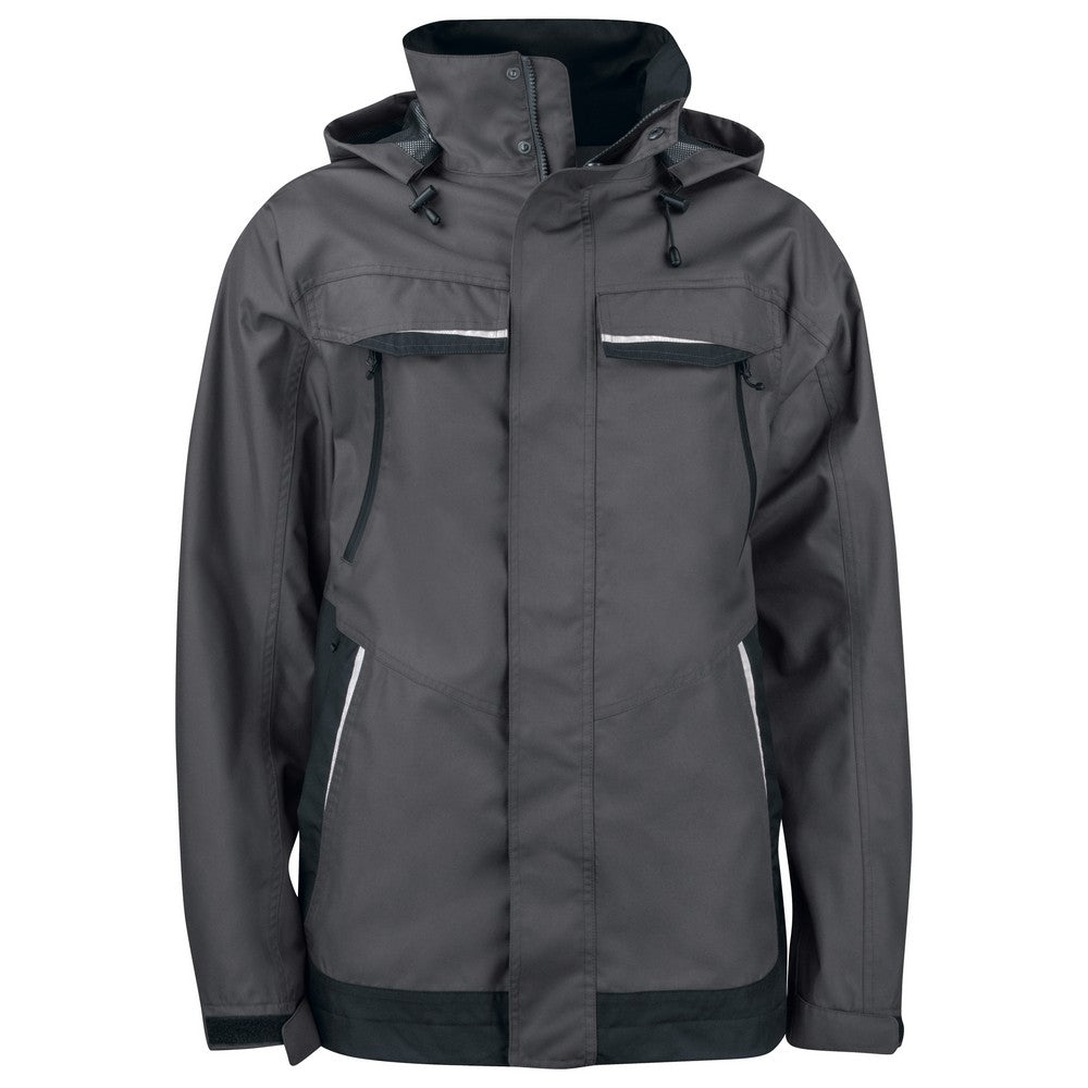 Grey - Front - Projob Mens Prio 4441 Waterproof Padded Jacket