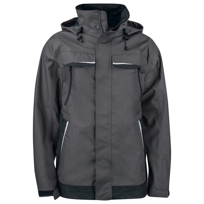 Grey - Front - Projob Mens Prio 4441 Waterproof Padded Jacket