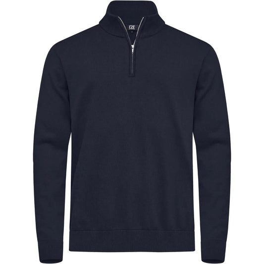 Dark Navy - Front - Cutter & Buck Mens Oakville Half Zip Jumper
