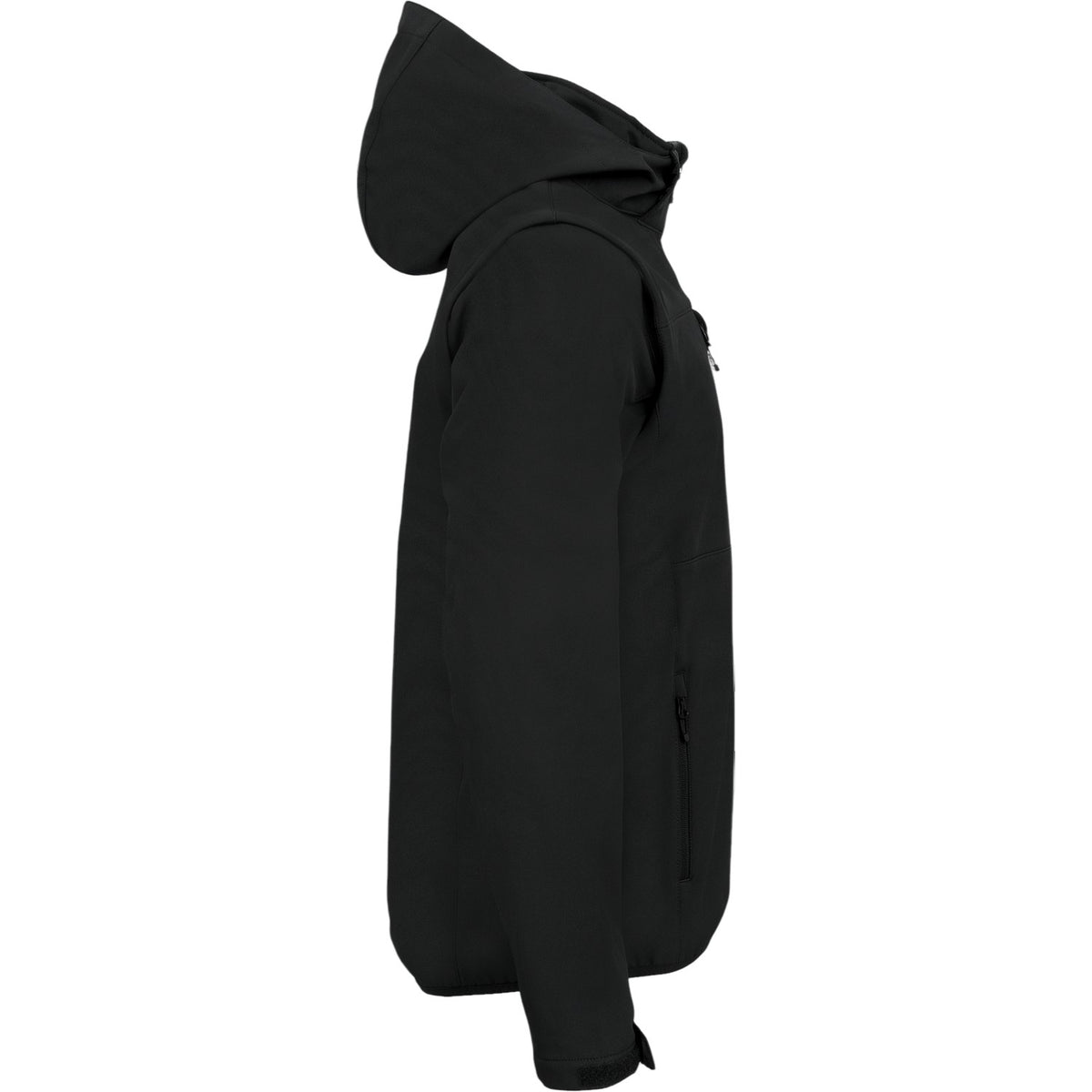 Black - Side - Clique Unisex Adult Classic 2 in 1 Zip-off Sleeves Soft Shell Jacket