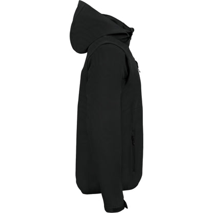 Black - Side - Clique Unisex Adult Classic 2 in 1 Zip-off Sleeves Soft Shell Jacket