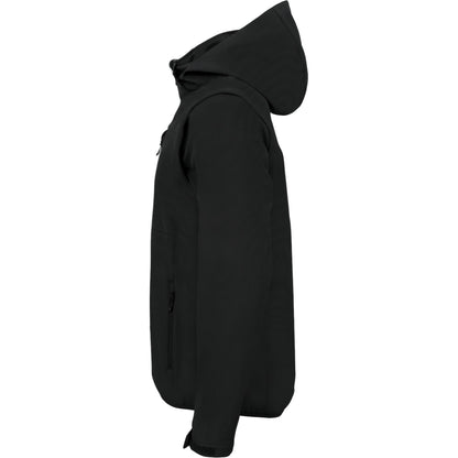 Black - Lifestyle - Clique Unisex Adult Classic 2 in 1 Zip-off Sleeves Soft Shell Jacket