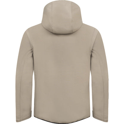 Sand - Back - Clique Unisex Adult Classic 2 in 1 Zip-off Sleeves Soft Shell Jacket