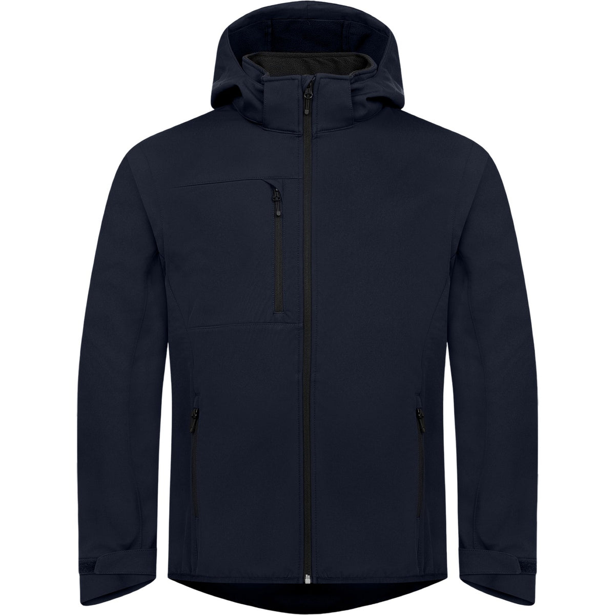 Dark Navy - Front - Clique Unisex Adult Classic 2 in 1 Zip-off Sleeves Soft Shell Jacket