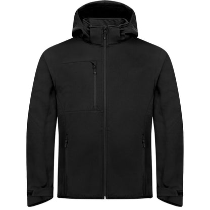 Black - Front - Clique Unisex Adult Classic 2 in 1 Zip-off Sleeves Soft Shell Jacket