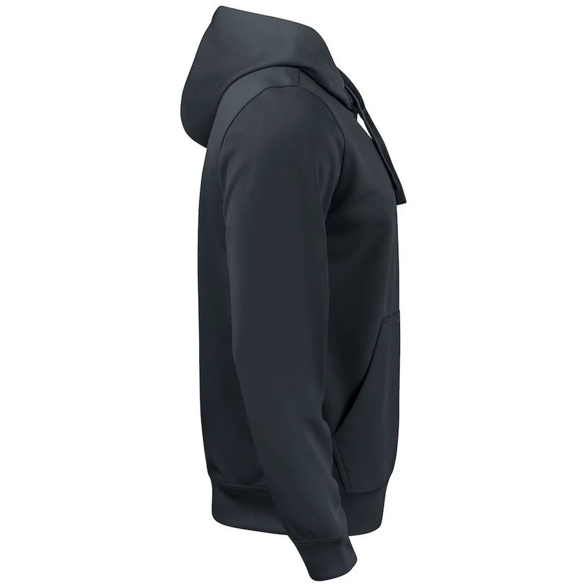 Black - Side - Clique Unisex Adult Basic Active Pullover Hoodie