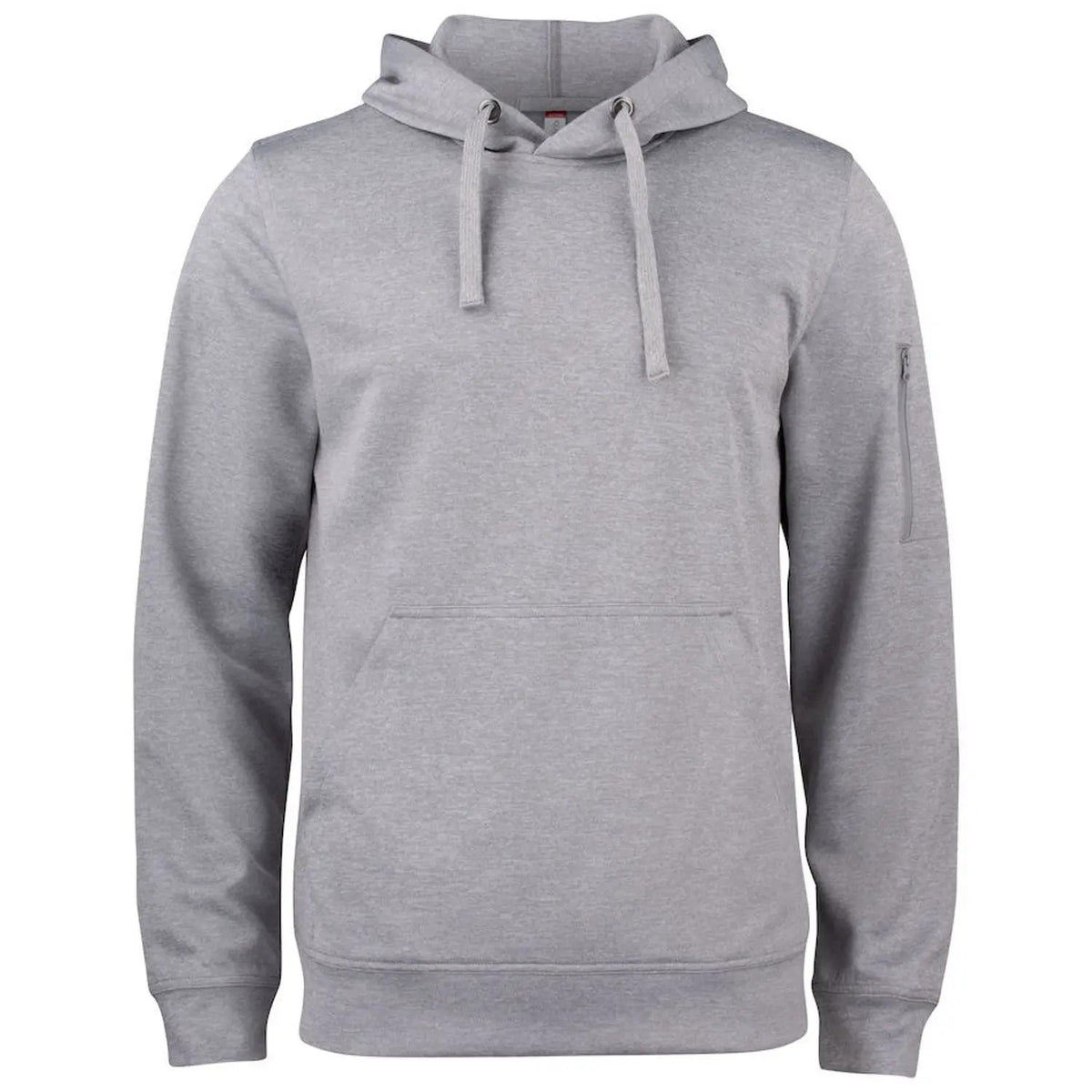 Grey Melange - Front - Clique Unisex Adult Basic Active Pullover Hoodie