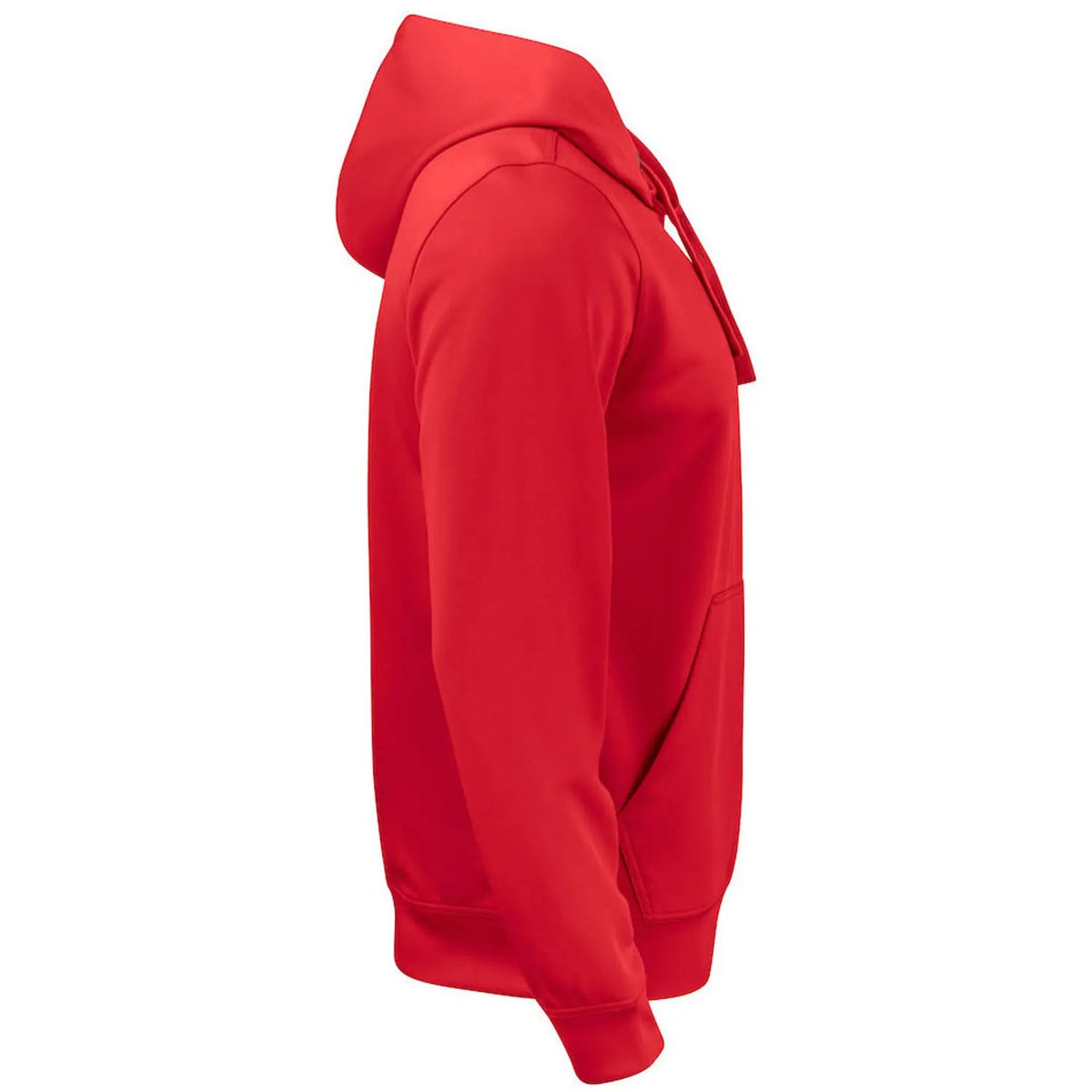 Red - Side - Clique Unisex Adult Basic Active Pullover Hoodie