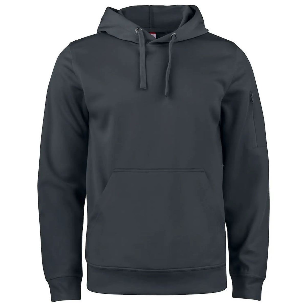 Black - Front - Clique Unisex Adult Basic Active Pullover Hoodie