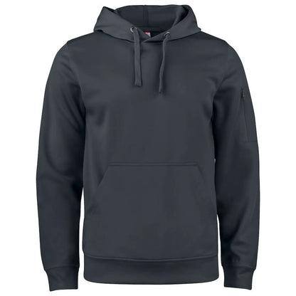 Black - Front - Clique Unisex Adult Basic Active Pullover Hoodie