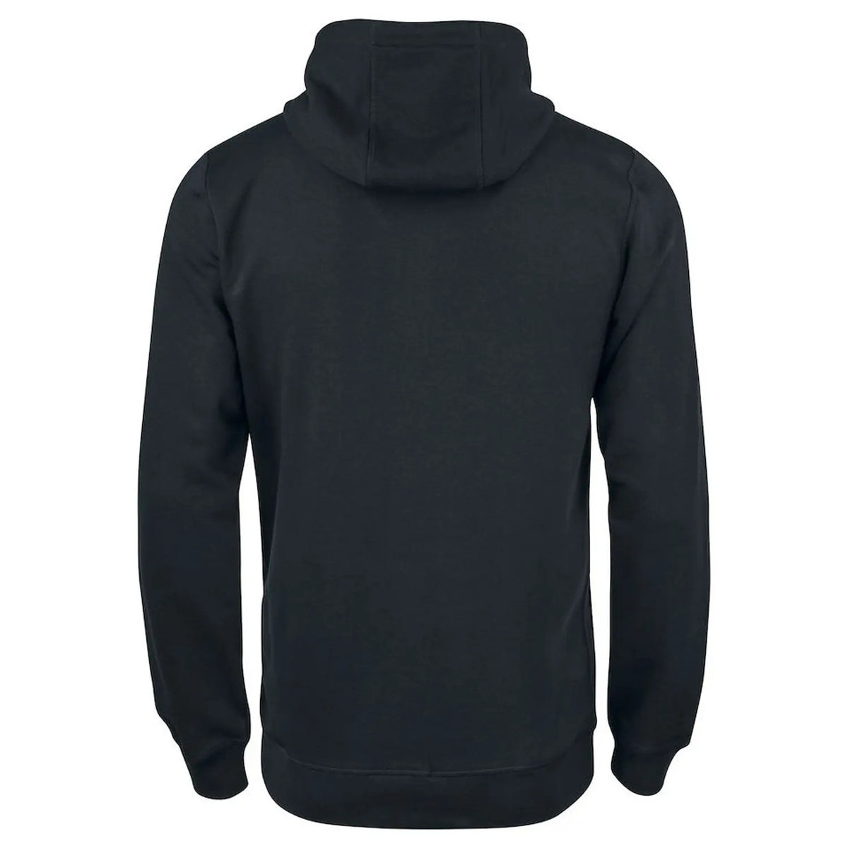 Black - Back - Clique Mens Organic Cotton Full Zip Hoodie