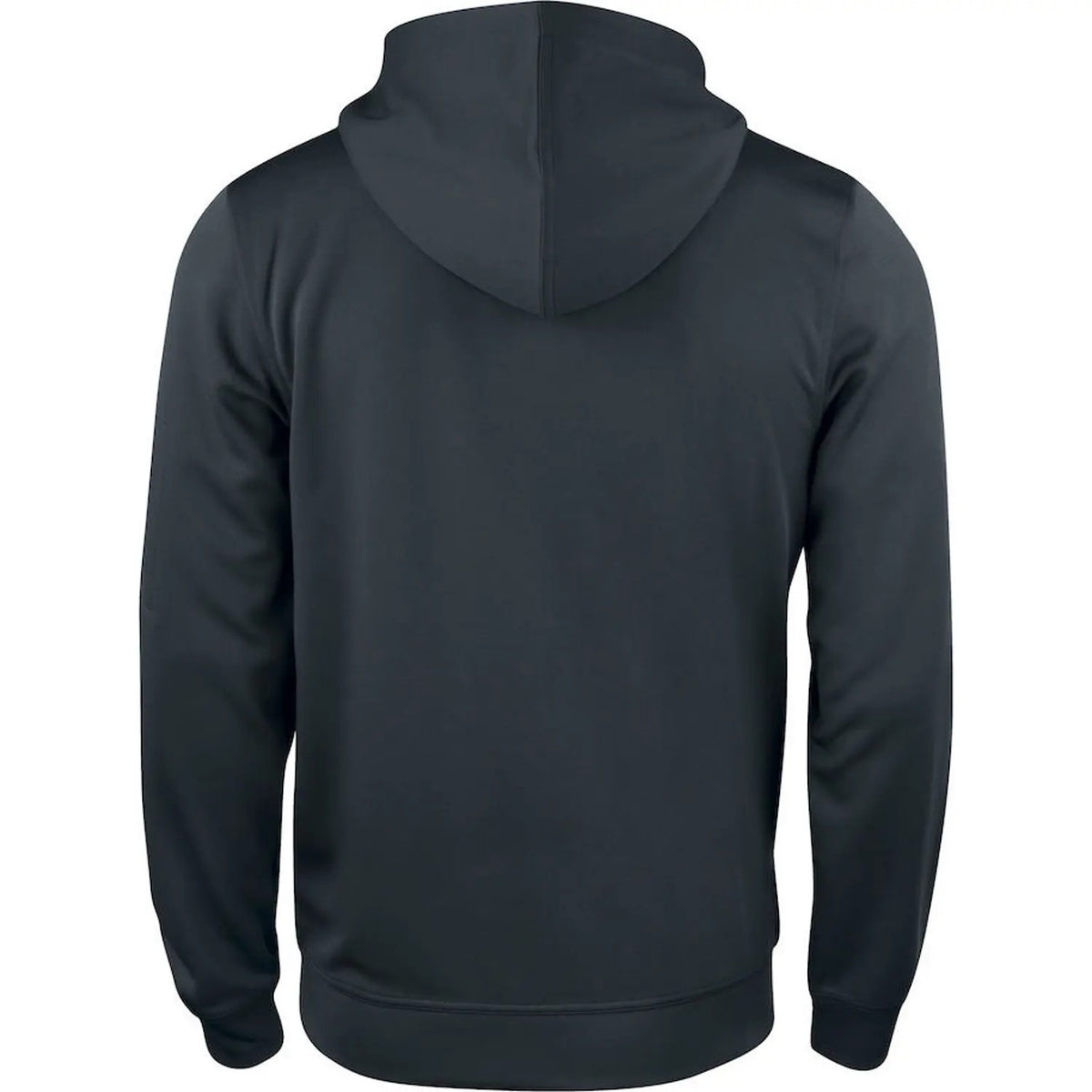 Black - Back - Clique Mens Basic Active Full Zip Hoodie
