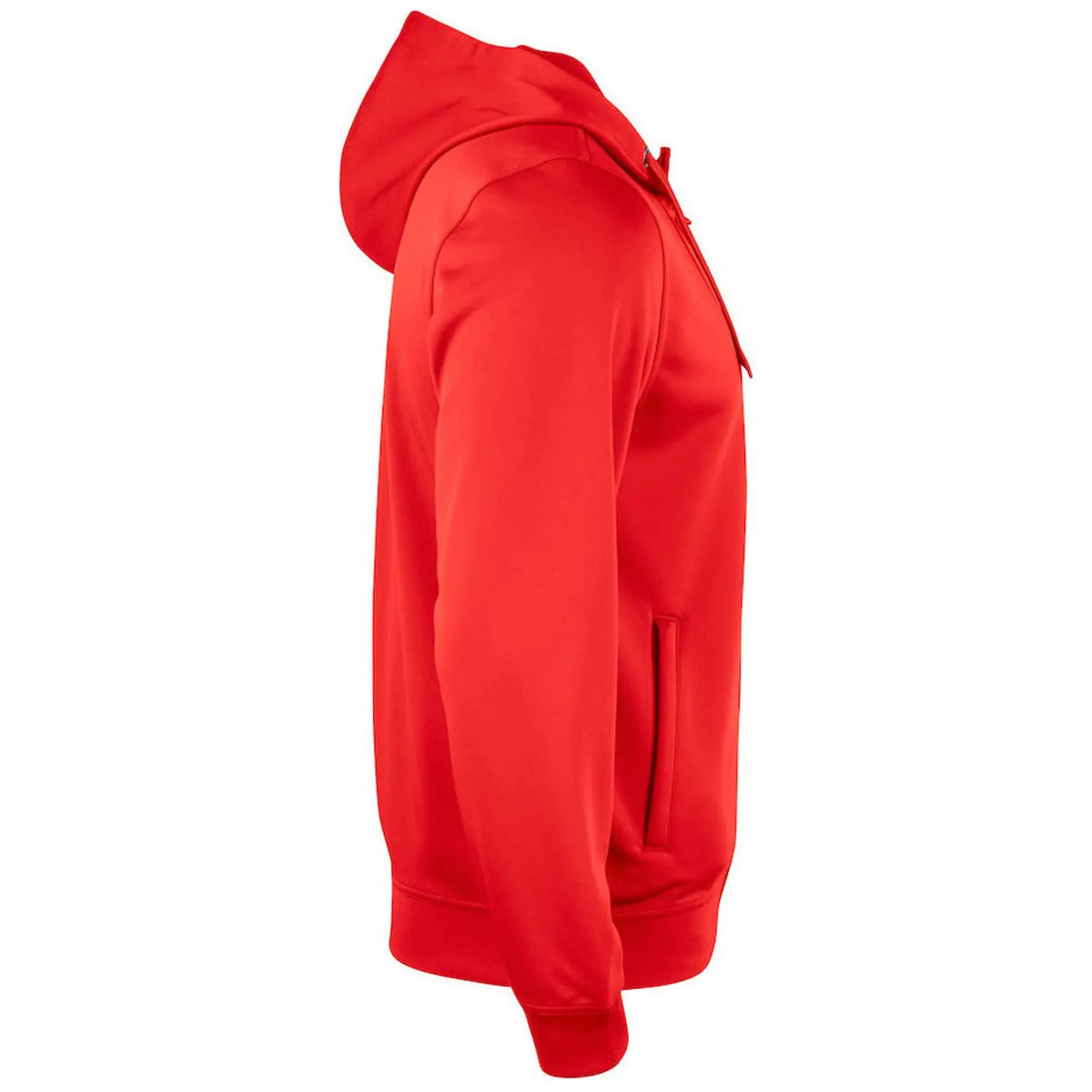 Red - Side - Clique Mens Basic Active Full Zip Hoodie