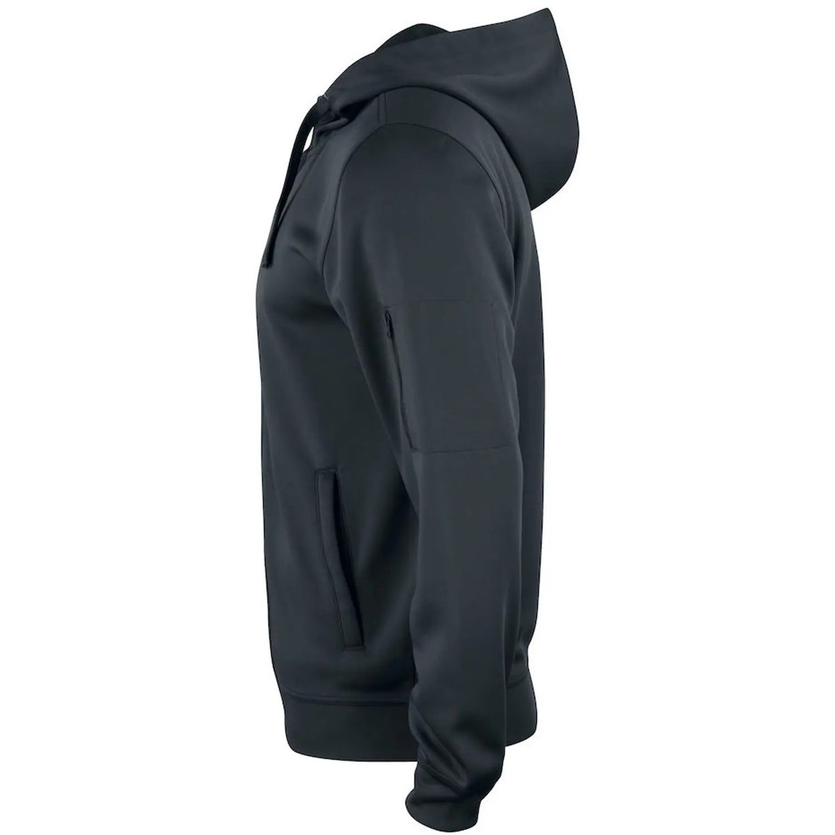 Black - Lifestyle - Clique Mens Basic Active Full Zip Hoodie