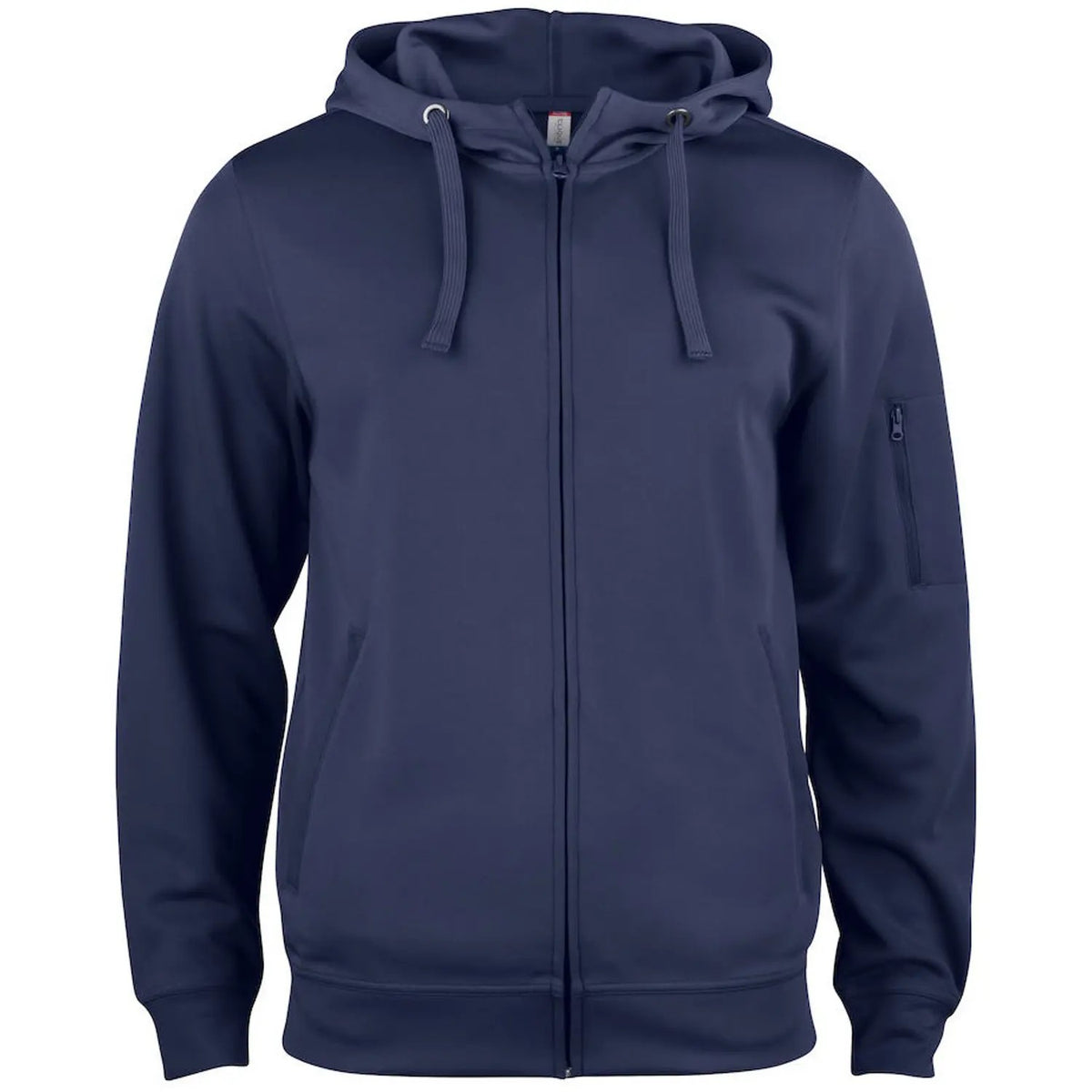 Dark Navy - Front - Clique Mens Basic Active Full Zip Hoodie
