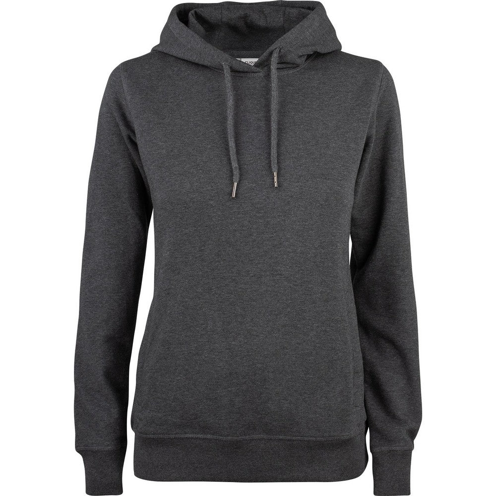 Anthracite Melange - Front - Clique Womens-Ladies Premium Organic Cotton Pullover Hoodie