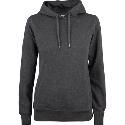 Anthracite Melange - Front - Clique Womens-Ladies Premium Organic Cotton Pullover Hoodie