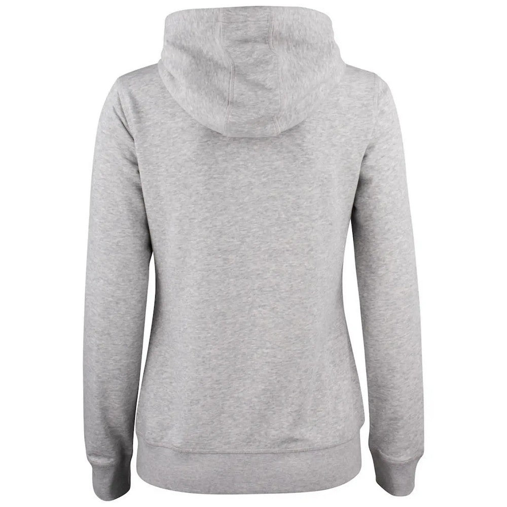 Grey Melange - Back - Clique Womens-Ladies Premium Organic Cotton Pullover Hoodie