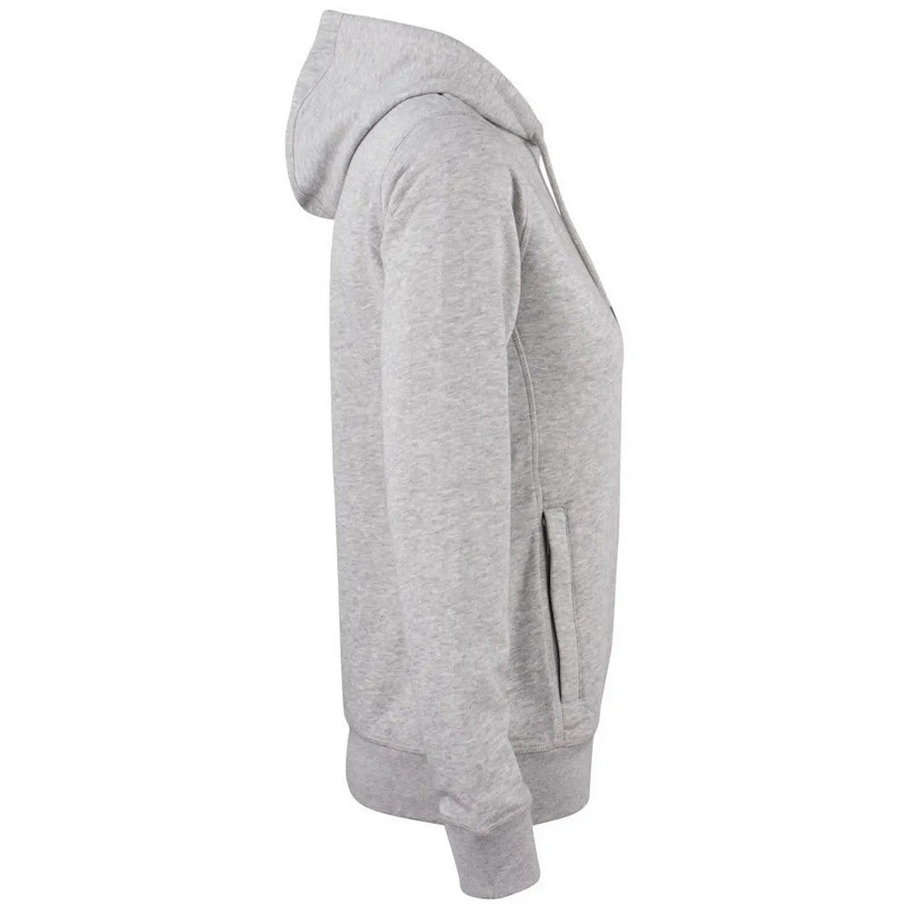 Grey Melange - Side - Clique Womens-Ladies Premium Organic Cotton Pullover Hoodie