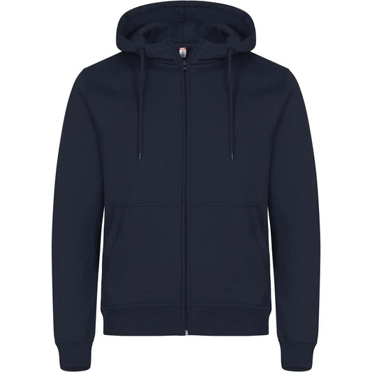 Dark Navy - Front - Clique Unisex Adult Miami Polyester Blend Full Zip Hoodie
